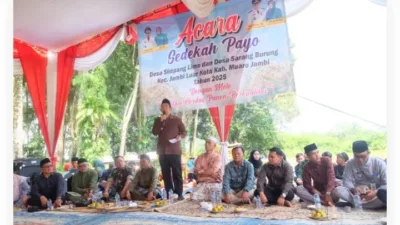 Bupati Kabupaten Muaro Jambi Bambang Bayu Suseno,.SP,.MM, M .Si Menghadiri Acara Sedeka Payo di Desa Simpang Limo dan Desa Sarang Burung Kecamatan Jambi Luar Kota