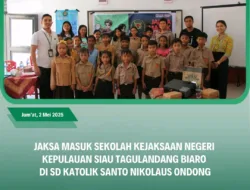Kejaksaan Negeri Sitaro Edukasi Siswa SD Katolik Santo Nikolaus Ondong tentang Hukum