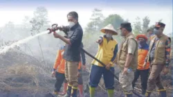 Wabup Junaidi H.Mahir dampingi Kapolda Jambi, Tinjau Langsung Karhutla di Desa Gambut Jaya